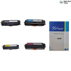 dodam trading company 4색+복사용지 비품 500매 HP MFP 재생 비정품 토너 WB665CB, 1개, 1개 - dn-500cb