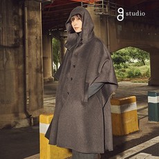 지스튜디오 지스튜디오 23FW 울실크 핸드메이드 케이프