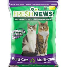 신선한 뉴스 재활용 종이 오리지널 펠릿 고양이 쓰레기 25파운드, Multi-Cat Pellets_25 Pounds, 1개