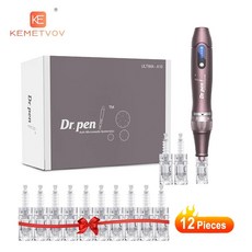 솜사탕메이커 솜사탕기계 Drpen 울티마 A10 무선 스킨 케어 더마 펜 마이크로 피부 회춘 12 개 카트리지 포함, [05] A10EU Plug 36pin