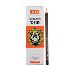 문화연필 더존 2B, 2B(검정), 4개