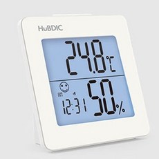휴비딕HT1 디지털 시계 온습도계 온도계 습도계, 1개,