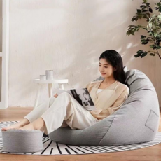 INS추천 1인용 빈백 소파 대형135*150cm (쿠션+발받침 포함), 그레이