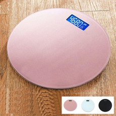 가정용 LCD 체중계(상한180kg) 디지털 원형 심플한, 1개, 상세페이지 참조, 블랙