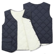 [당일출고] 털 안감 누빔 포켓 패딩조끼 4컬러 / M~5XL