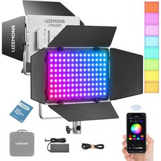 고독스 조명기 GODOX 0708083-JP LITEMONS LP600R RGBW LED 비디오 조명 CCT 투톤 온도 1800K-10000K 104053, 1개