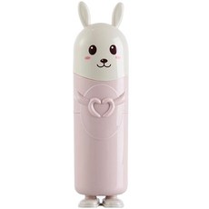 더자카 러브유 레빗 칫솔케이스 표정랜덤, 핑크, 1개