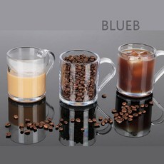 블루비 트라이탄 머그컵 13oz 16oz 친환경 안깨지는 투명 물컵 커피 카페컵 플라스틱컵 손잡이 머그컵, 트라이탄머그13oz, 1개 트라이탄머그13oz, 1개