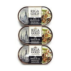 생선통조림 유럽 산 Riga Gold Sprats in Oil 190g 3개 팩