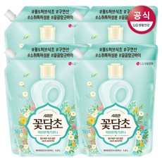 샤프란 꽃담초 허브부케가르니 화이트로즈&시트러스 리필 1.6L x 4개