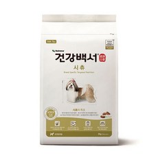 건강백서 전연령 생선 시츄 사료, 2kg, 1개