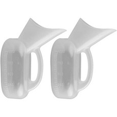 밀리스텐 2pcs 여성 소변통 병원용 소변기 가정용 캠핑카 여행용 1000ml, 2개