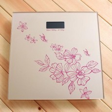 KIZ503823플라워 백라이트 디지털 체중계, 단일색상, 단일옵션
