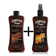하와이안 트로픽 다크 태닝오일 블랜딩 240ml+스프레이 240ml, 1개