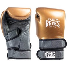 Cleto Reyes Hero 레예스 권투 복싱 더블 루프 글러브, 골드 옥스포드 그레이, 14온스