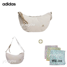 [YUYU] ADIDAS 아디다스 여성 코듀로이 숄더백 오프화이트 + 손수건 1P