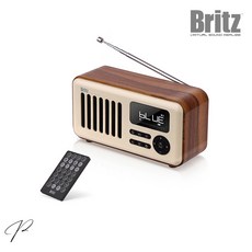 브리츠 블루투스 스피커 라디오 BA-MK250, 혼합색상
 브리츠 휴대용 블루투스 스피커 알람 라디오 BA-MK25 크림 우드
