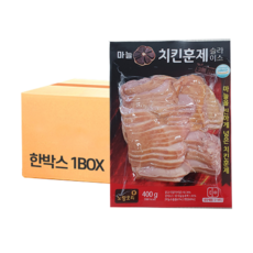 노랑오리 마늘치킨 훈제 슬라이스 400g, 12개