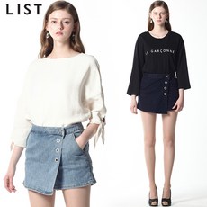 리스트 리스트(LIST) 랩 프론트 데님 숏 팬츠 (택가격:108000원)
