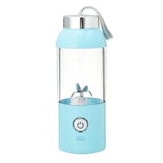 전기 휴대용 착즙기 컵 믹서기 과일 메이커 셰이커 USB 충전식 550ml, 파란