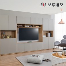 보루네오 리브로 월플렉스 거실장 티비 다이 책장 TV장 수납장 세트, 02.400수납장, 화이트
