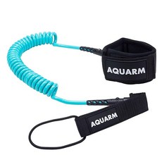 AQUARM SUP Leash 8/3m 코일 프리미엄 스탠드업 패들 보드 리쉬 스테이 온 보드 앵클 스트랩, 10ft & 7mm