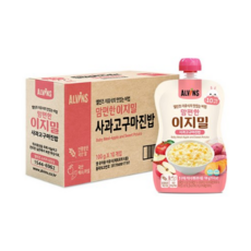 엘빈즈 이지밀 맘편한 파우치 이유식 10개월 이상, 사과고구마진밥, 30개, 100g