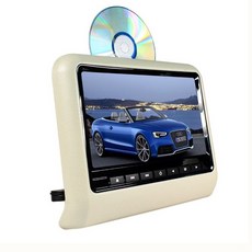 Carflyer-9 인치 자동차 헤드레스트 모니터 뒷좌석 엔터테인먼트 시스템 DVD 비디오 플레이어 AV 디스플, 03 1 Beige dvd player