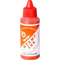 매표 스탬프 잉크 40g / 보충용 잉크 / 리필용 잉크 / 스탬프 패드 잉크, 1개, 적색