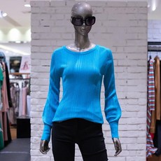[제시뉴욕] 블루 소매볼륨니트J885NSKO4840