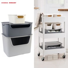 리빙박스 의류 세탁실 주방 수납함 정리함, 소-쿨그레이, 소-쿨그레이, 1개