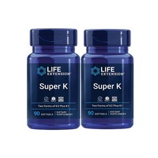 라이프 익스텐션 슈퍼 K 비타민 K2 MK-4 MK-7 90정, 2팩, 3개