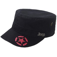 지프 남녀공용 프린팅 별 Cotton Cadet 군모 블랙