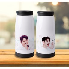 영탁굿즈 영탁 커스텀 포토 텀블러 (핀버튼 5종포토카드 증정) 지인선물 효도선물, 블루