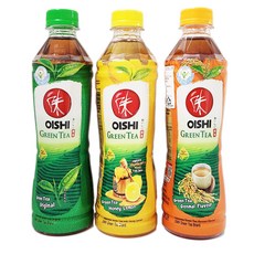 태국 음료 오이시 그린티 380ml 허니레몬 수입음료 녹차음료 OISHI GREEN TEA, 3개