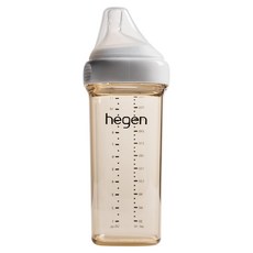 Hegen BABY BOTTLE WITH FAST FLOW TEAT 헤겐 애착젖병 패스트 플로우 젖꼭지 포함 330ml, 1개