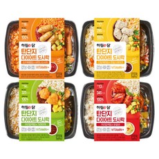하림이닭 탄단지 다이어트 도시락 4종(김치볶음밥 간장계란 가라아게 닭갈비) 210g 각1팩, 상세페이지 참조, 4개, 상세페이지 참조