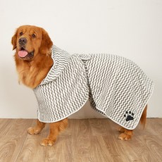 초극세 섬유 애완동물 목욕 수건 개 가운 흡수성 고양이 크로스보더 용품, 01 M, 04 그레이, 1개