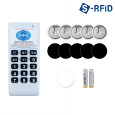 RFID NFC 복사기 카드 공동 현관 도어락 태그 UID 복사 읽기 쓰기 13 56Mhz 125Khz 간편 휴대 복제 리더기, 01.RF 복사기 건전지 포함(No.380), 1개 01.RF 복사기 건전지 포함(No.380)