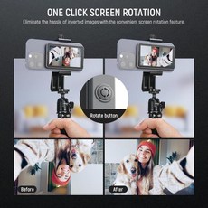 호환 NEEWER Basics 4인치 iPhone용 Vlog 셀카 모니터 화면 자석 전화 후면 카메라 무선 연결/블루투스 원, 1개