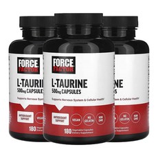 포스팩터 l-타우린 500mg 베지 캡슐 180 정, 3개, 180정