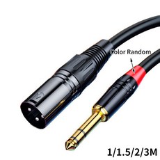 6.35 대형 2 코어 XLR 밸런스드 마이크 믹서 스피커 오디오 케이블 6.5mm 오디오-XLR 암 오디오 케이블 1m 2m 3m, 3M A