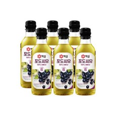 CJ 제일제당 백설 포도씨유 500ml x 6개