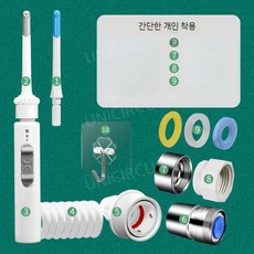 수도꼭지 구강세정기 물 치실 물치실 치간세정기 워터치실 워터칫솔 치아세정기 구강세척기 잇몸마사지 워터젯, 1개