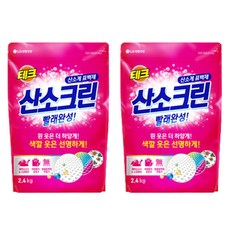 테크 산소크린 산소계 가루 표백제 2.4kg 2개