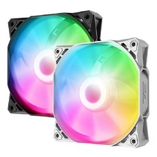 다크플래쉬 D6S 120 RGB Reverse 1PACK (화이트) 케이스쿨러, 1