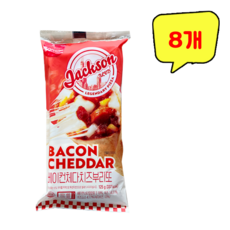 삼립 잭슨피자 콜라보 베이컨 체다치즈 부리또, 8개, 125g