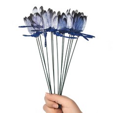 정원 3D 나비 마당 화분 다채로운 잠자리 말뚝 야외 파티 장식 10 개 15, 18 9.0cm-15Pcs-D