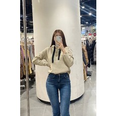 플라스틱아일랜드 2컬러 후드 니트 [PK4KL161]