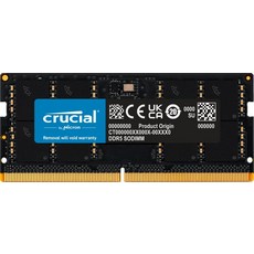 Crucial RAM 24GB DDR5 5600MTs (또는 5200MTs or 4800MTs) 노트북 메모리 CT24G56C46S5 블랙